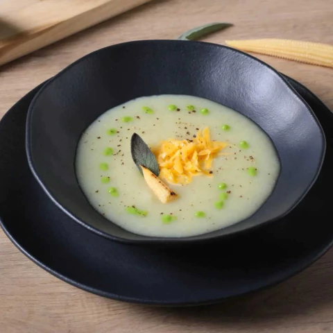 Conjunto 6 Pratos Fundos Orgânico Preto Matte Porto Brasil