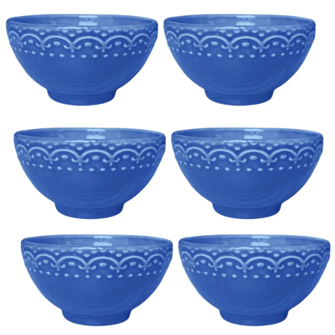 Conjunto 6 Bowls Princess Azul 2ª Linha Scalla