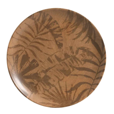 Conjunto 4 Pratos Rasos Coup Palm Tree Terracota Alleanza