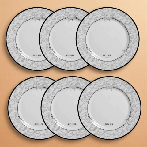 Conjunto 6 Pratos Rasos Barbecue (1126-101B) Alleanza