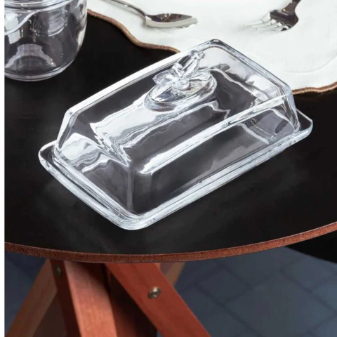 Manteigueira Retangular Com Tampa Bird 18cm X 10cm X 9cm CCristal Ecológico Wolff - comprar online