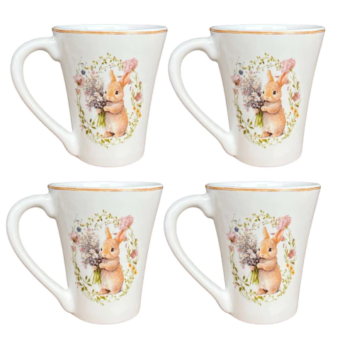 Conjunto 4 Canecas Coelho Buque Scalla