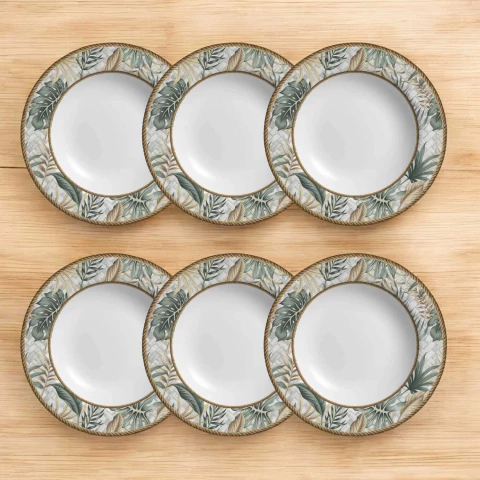 Conjunto 6 Pratos Fundos Eudora Acetinado Alleanza - comprar online