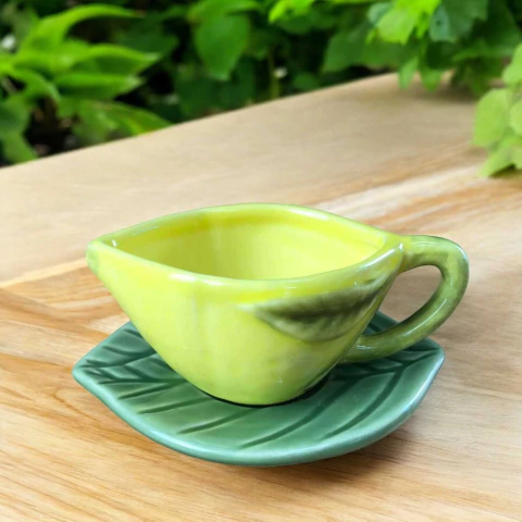 Conjunto 6 Xícaras Café Limão Amarelo Scalla