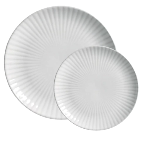 Conjunto 8 Pratos (4 Rasos/4 Sobremesa) Coup Stoneware Trendy Porto Brasil