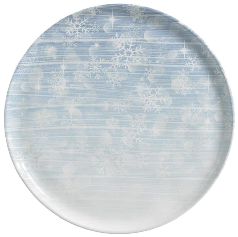 Conjunto 6 Pratos Rasos Bio Shine Snowflakes 2ª Linha Porto Brasil