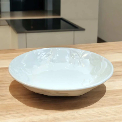 Tigela Redonda Caju Linha Garden Branca Scalla - comprar online