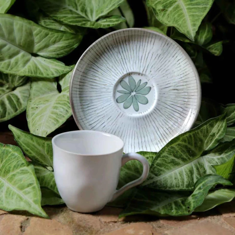 CONJUNTO 6 XÍCARAS CHA BIO EVERGREEN 1O CLASSIFIC. PORTO BRASIL