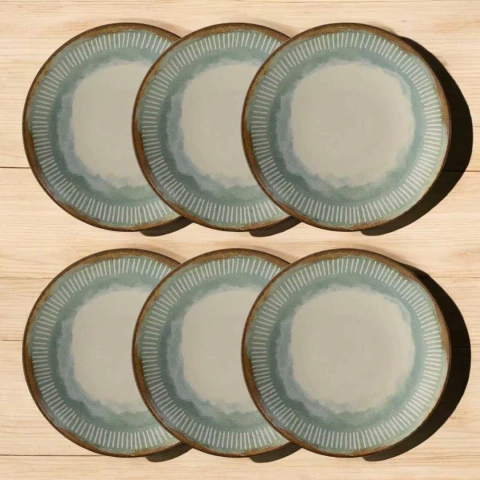 Conjunto 6 Pratos Fundos Mediterrâneo Porto Brasil - comprar online