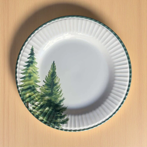 Conjunto 4 Pratos Rasos Natal Brisa do Bosque Scalla