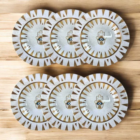 Conjunto 6 Pratos Fundos Olho Grego Alleanza - comprar online