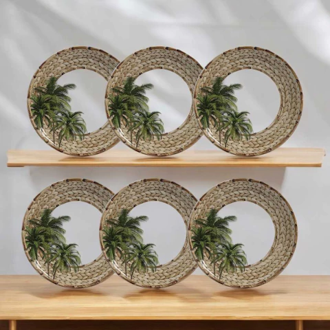 Conjunto 6 Pratos Rasoa Trancoso (Coqueiro) Maison Blanche - comprar online