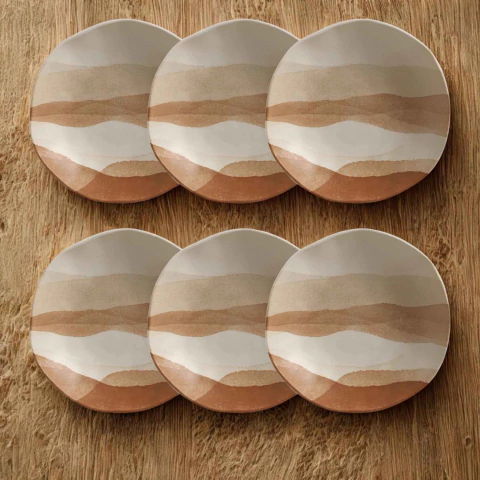 Conjunto 6 Pratos Fundos Coleção Vanneia Porto Brasil - comprar online