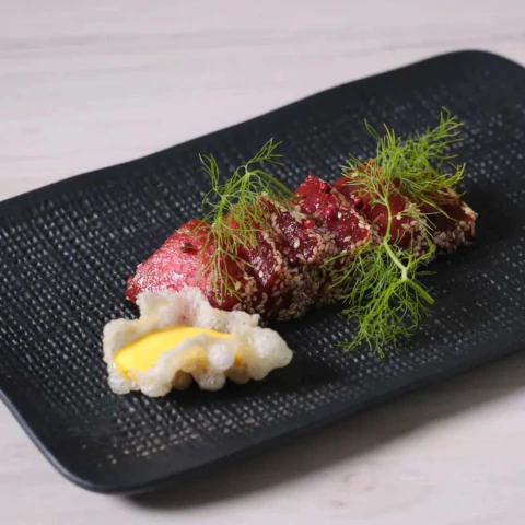 Travessa Retangular M Juta Preto Matte 27x16cm Porto Brasil - comprar online