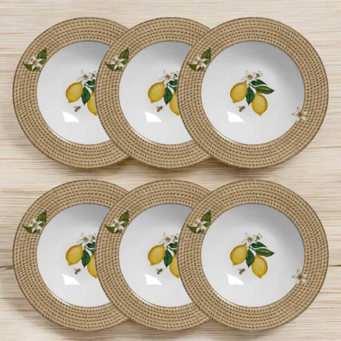 Conjunto 6 Pratos Fundos Positano Alleanza - comprar online