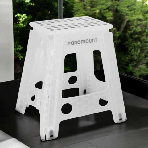 Banqueta Dobrável Antiderrapante Clear 45cm Paramount - comprar online