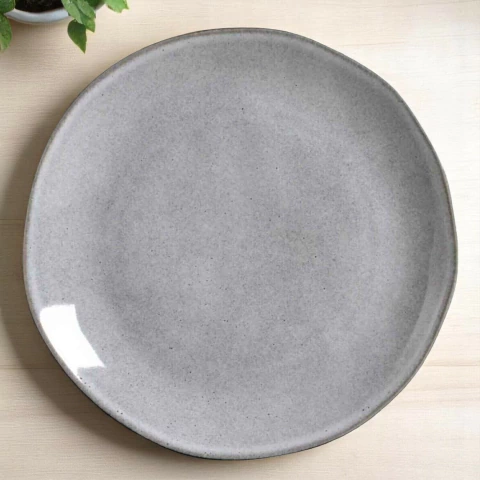 Conjunto 6 Pratos Rasos Orgânico Concreto Porto Brasil - comprar online