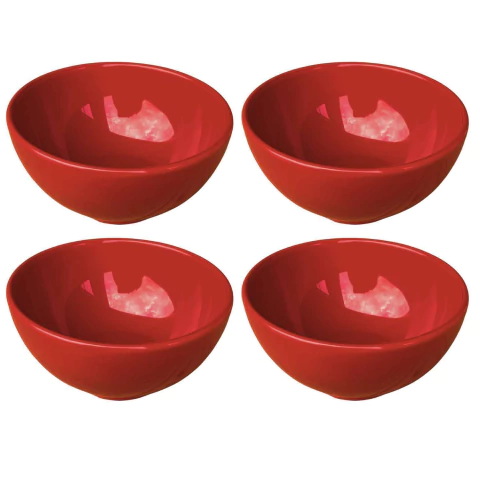 Conjunto 4 Bowls Vermelhos Natal 2ª Linha Scalla