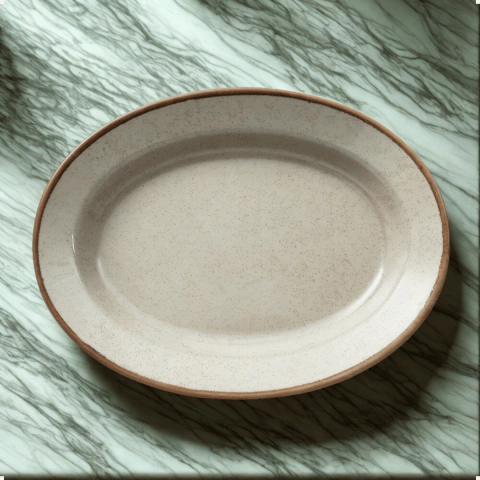 Travessa Oval de Melamina 35,5X27X4,3 cm Sublime Paramount