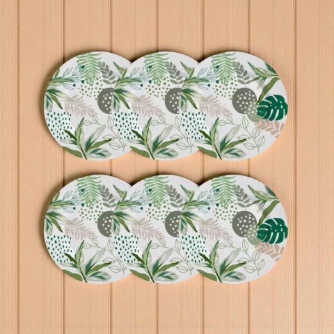 Conjunto 6 Pratos de Sobremesa Herbal Strip Alleanza - comprar online