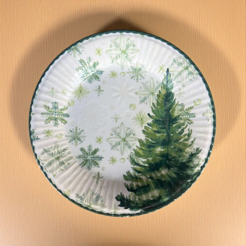 Conjunto 4 Pratos Sobremesa Natal Brisa do Bosque Scalla