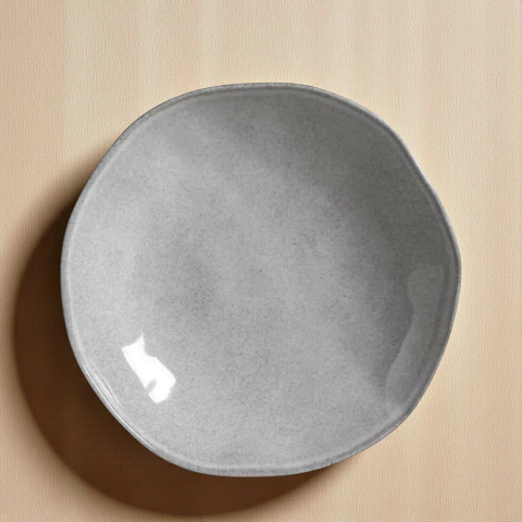 Conjunto 6 Pratos Fundos Orgânico Concreto Porto Brasil