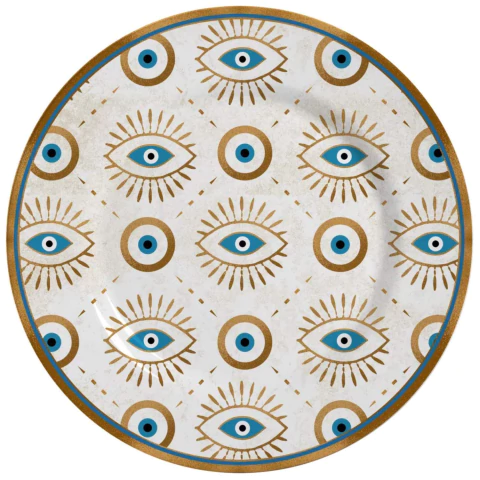 Conjunto 6 Pratos Rasos Olho Grego Alleanza