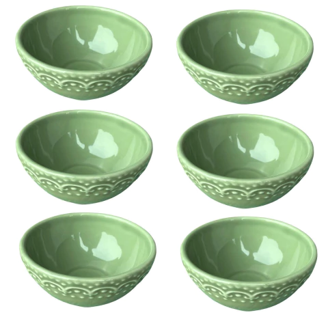 Conjunto 6 Bowls Princess Verde 2ª Linha Scalla