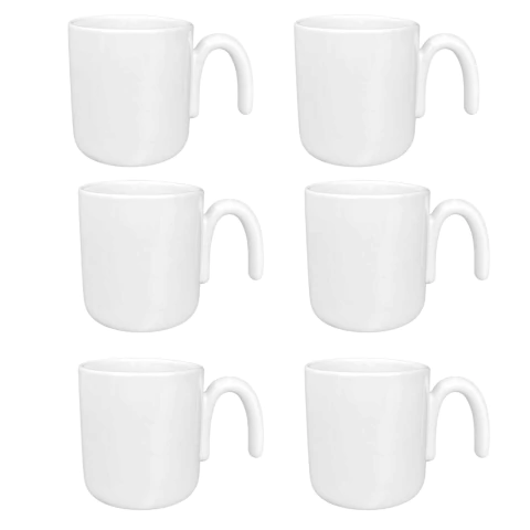 Conjunto 6 Canecas Imaginação Branca 2ª Linha Scalla