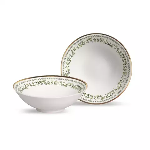 Conjunto 6 Bowls Decorados Natal Classsic Christmas Filete Ouro Alleanza