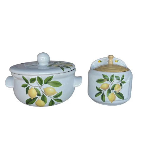 Kit Sopeira + Saleiro Limão Siciliano Home Decor