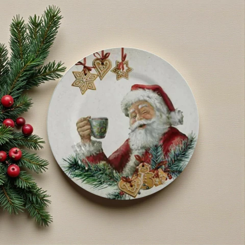 Conjunto 6 Pratos Sobremesa Gingerbread Coleção Natal Alleanza - comprar online