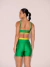 Top Feminino Recortes Bicolor edição limitada Copa do Mundo Verde / Amarelo - Amplifit 