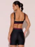 Top Feminino Recortes Bicolor edição limitada Preto / Barolo na internet