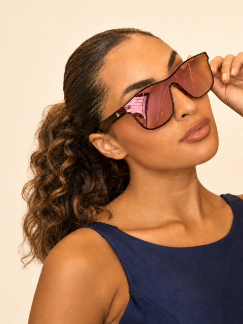 Óculos de Sol Esportivo Preto Vermelho Polarizado UV400 - comprar online