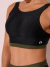 Top Feminino Recortes Bicolor edição limitada Preto / Croco