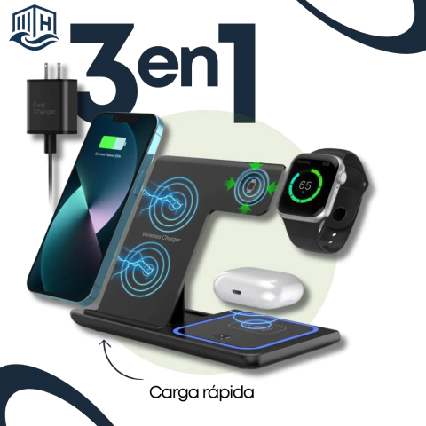 Estación de Carga Inalámbrica 3 en 1 - comprar online