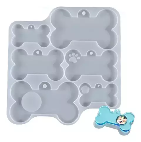 MOLDE PLANCHA DIJE HUESOS DE PERRITO X6