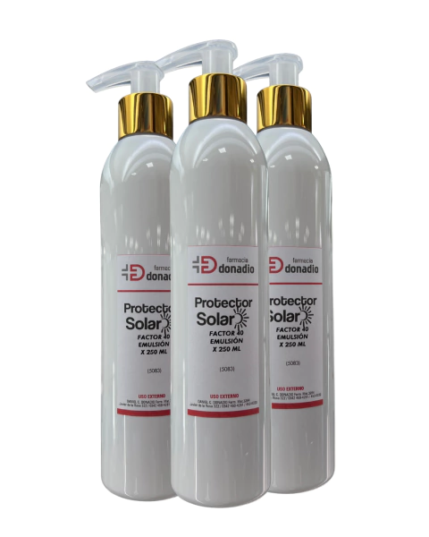 Emulsión protectora solar factor 40 x 250gr