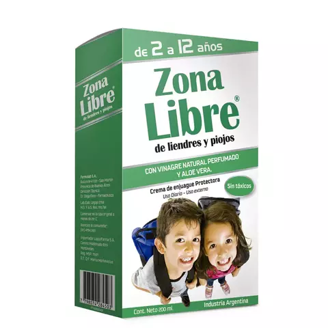Zona Libre De Liendres Y Piojos Crema De Enjuague Protectora X 200ml
