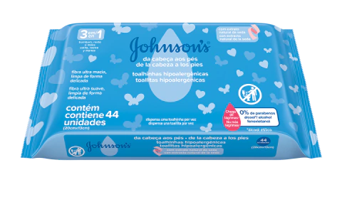 Toallitas hipoalergénicas Johnson's 44U