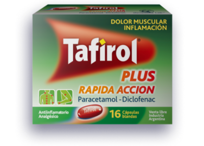 Tafirol Plus Rápida Acción x 16 cápsulas blandas