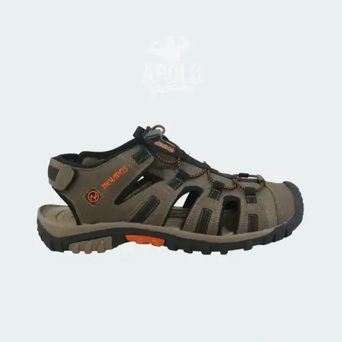 Sandalias Nevados Cap PU con Puntera Hombre Arena y Naranja