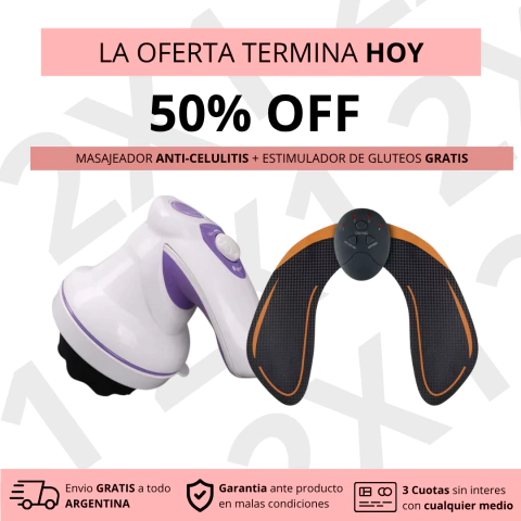 PerfectSkin: Masajeador Anti-celulitis + Electro Estimulador de Gluteos GRATIS! - comprar online