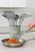 Set X6 Utensilios Nylon Madera Base Giratoria olive