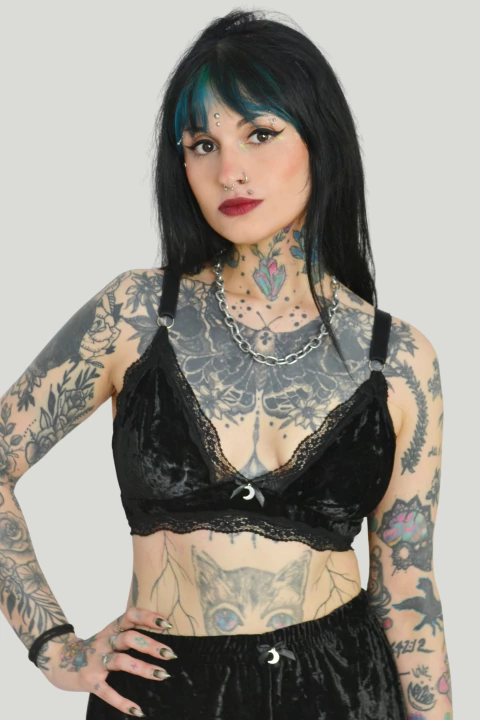 Sutiã Bralette Wet Velvet Onix