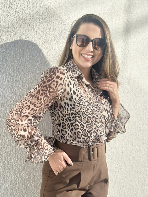 CAMISA NICOLE ANIMAL PRINT - comprar online