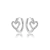 Brinco Click Coração Vazado de Zircônias - comprar online