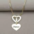 Colar Personalizado Com Passador Coração E Coração Com Nome Banhado Em Ouro 18K - comprar online