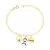 Pulseira Personalizada Com Pingente Laço Autismo Pingente Coração E Pingente Pet Com Nome Em Banho de Ouro 18k
